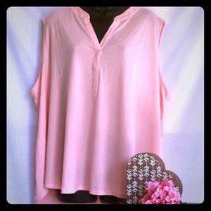 New Directions® Sleeveless Henley Top Plus Size.